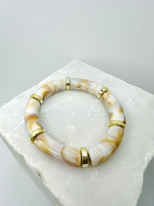 White golden Resin Bracelet