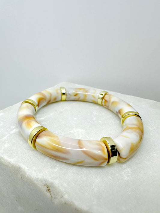 White golden Resin Bracelet