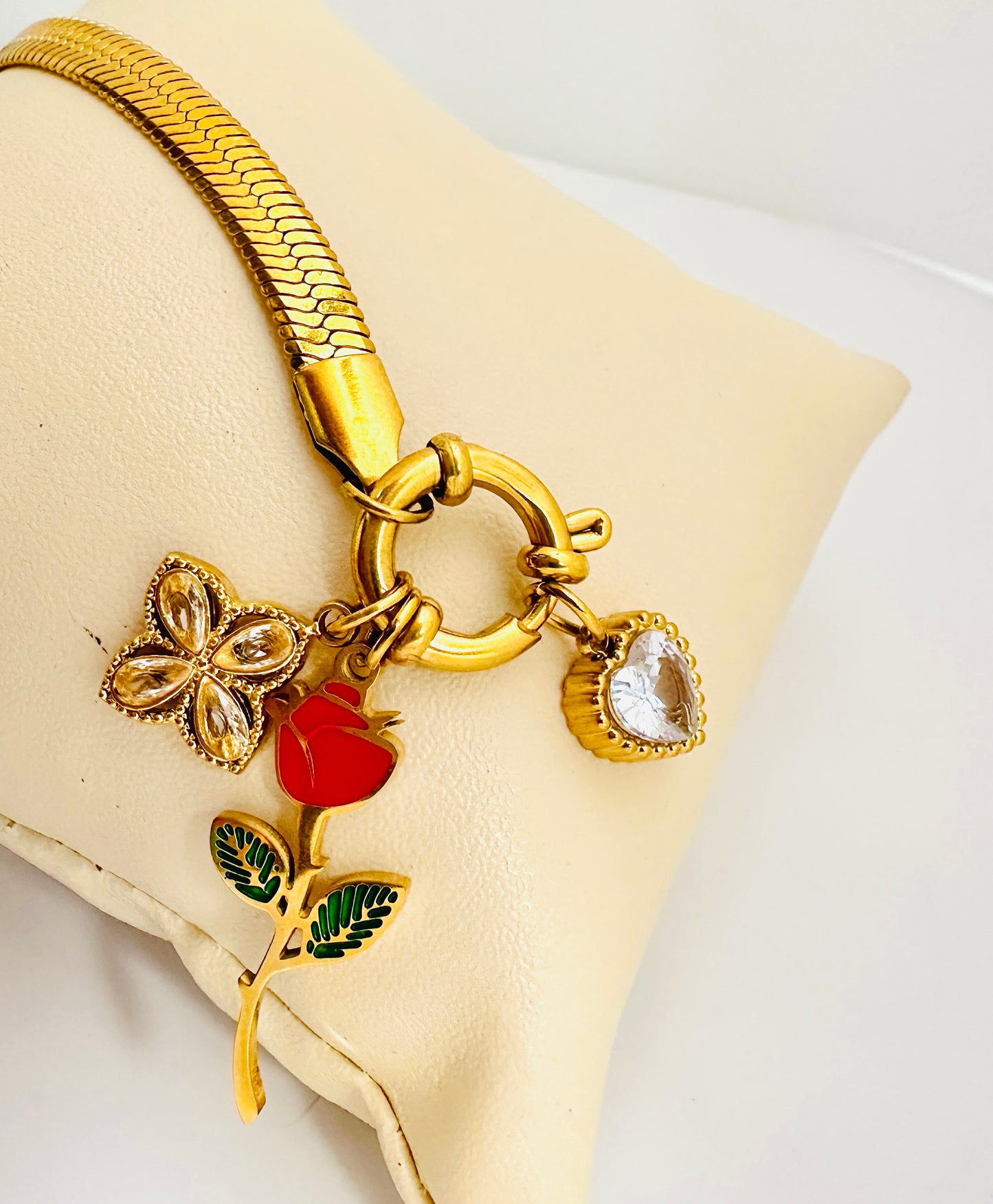 Golden Bloom Charm Bracelet