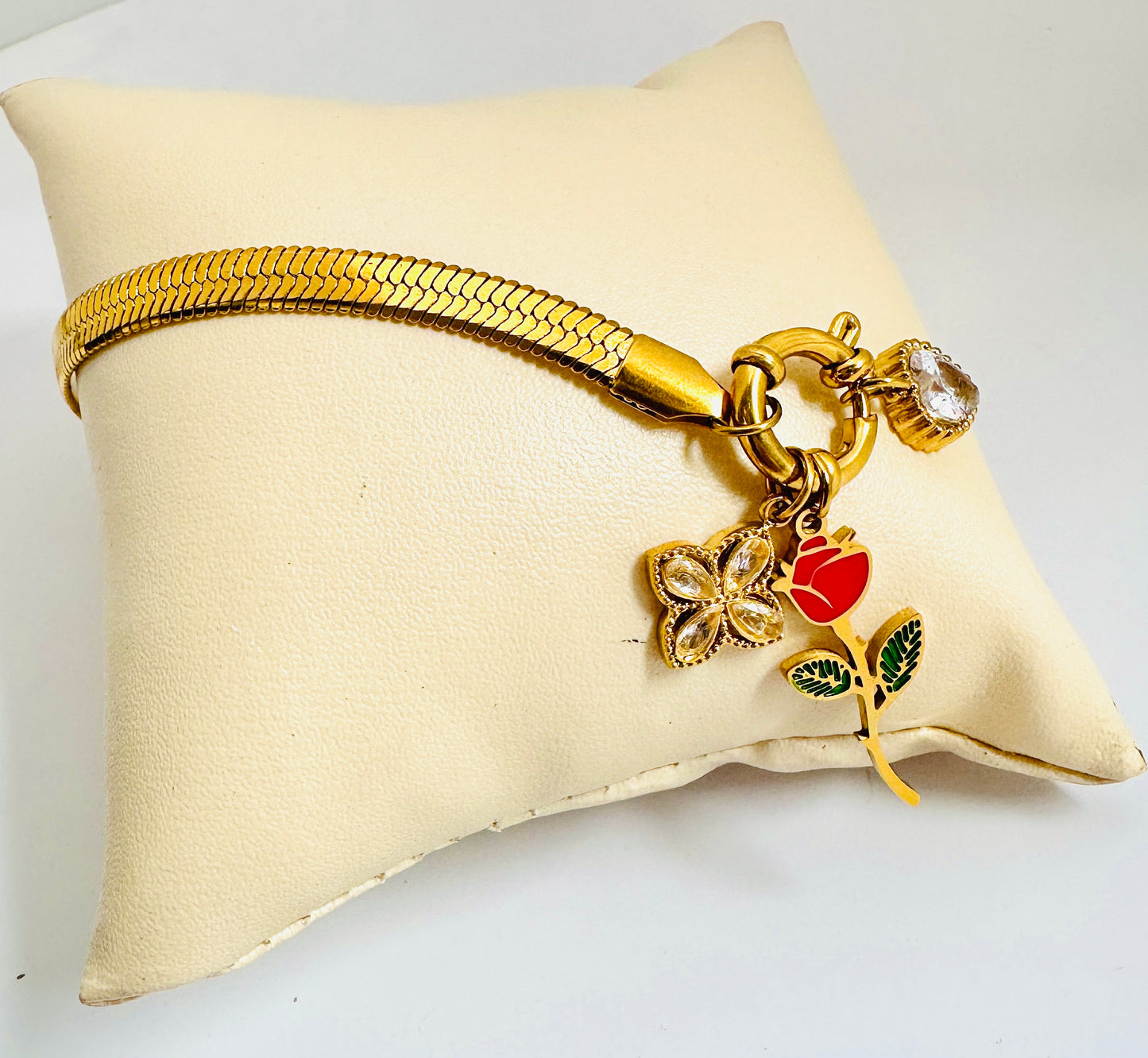 Golden Bloom Charm Bracelet
