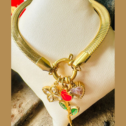 Golden Bloom Charm Bracelet