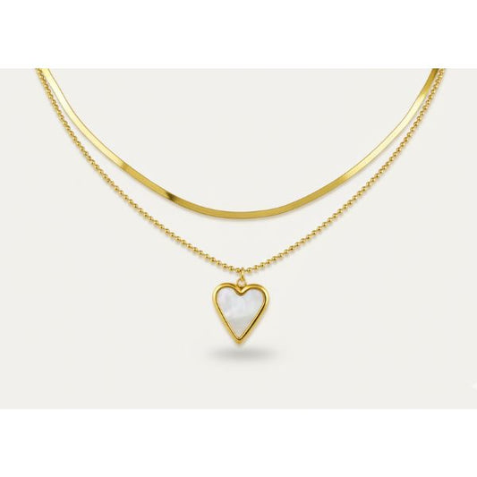Golden Heart Layered Necklace