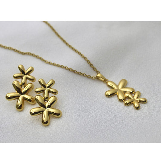 Golden Bloom Statement Jewelry Set